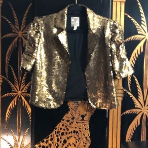 Gold Sequined Jacket- Size L